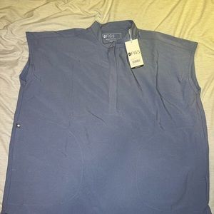 FIGS VAPOR BLUE SMALL RAFAELA TOP